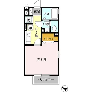 フリューリング【1階】の間取り