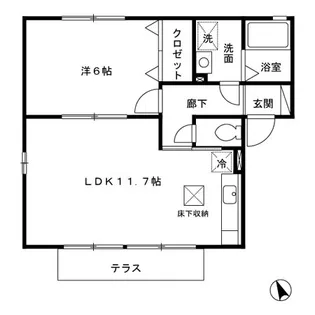 サンセール・ウィルモア【1階】の間取り
