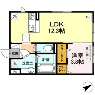 グランプラス【1階】の間取り