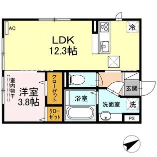 グランプラス【1階】の間取り