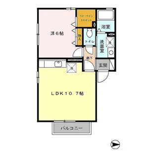 ルミエール上代 B棟【103号室】の間取り