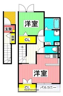 熊本県熊本市東区神園1丁目【アパート】の間取り