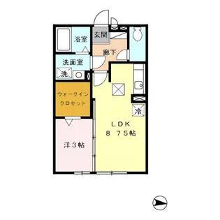 グランブルー【1階】の間取り