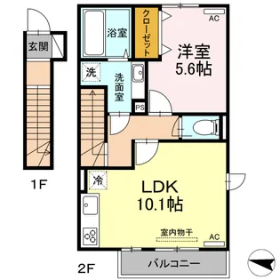 グランフォレMⅠ【2階】の間取り