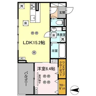 ラルゴ白山通り【1階】の間取り