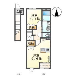 ソレイユ蓮台寺【2階】の間取り