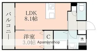 ラ・シック光の森北【1階】の間取り