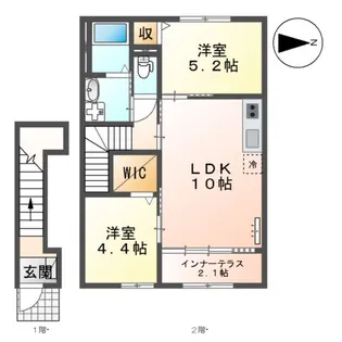 フレグラント・オリーヴ【207号室】の間取り