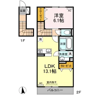 ディア・カーサ南高江【2階】の間取り
