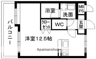 クィーンズ熊本駅前【8階】の間取り