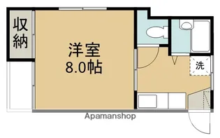 熊本県熊本市中央区新屋敷2丁目【アパート】の間取り