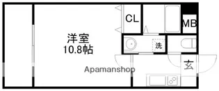 ラムール祇園【10階】の間取り