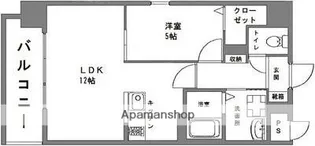 シュシュ天神【5階】の間取り