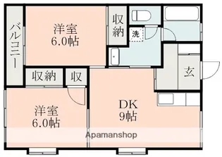 城山ハイツ【1階】の間取り