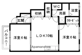 ヨーロピアンシャレー山ノ内 A棟【1階】の間取り