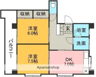 コーポラス彩【3階】の間取り