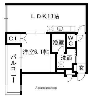 ラ・シック辛島【7階】の間取り