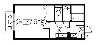 カジュプレーン【1階】の間取り