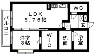 メゾンミュー A棟【2階】の間取り
