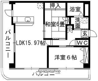 グランフィーネ新土河原【3階】の間取り