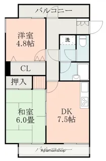 ライオンズマンション熊本中央【2階】の間取り