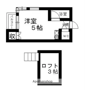 熊本県熊本市東区沼山津1丁目【アパート】の間取り