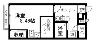レオパレスドエール34【202号室】の間取り