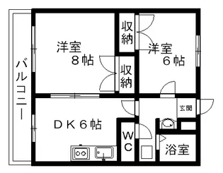 レオパレス鹿子木AREAⅠ【1階】の間取り