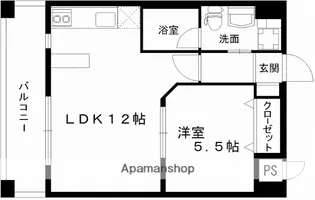 レジディア熊本辛島【12階】の間取り