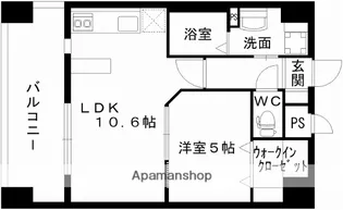 レジディア熊本辛島【14階】の間取り