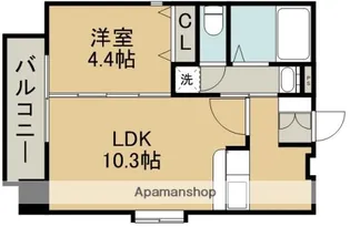 SAINT−AUXERRE【6階】の間取り
