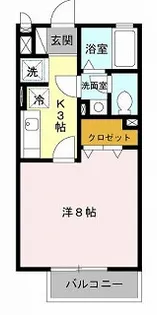 フリューリング【1階】の間取り