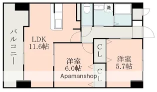 サムティ熊本近見Ⅰ【3階】の間取り