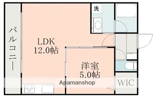 ノーブル水前寺【403号室】の間取り