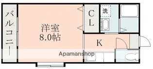 コーポ美しの森【1階】の間取り