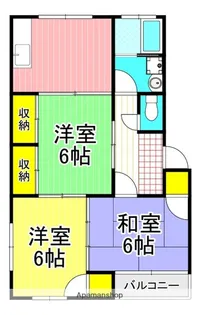 久フラットA【203号室】の間取り