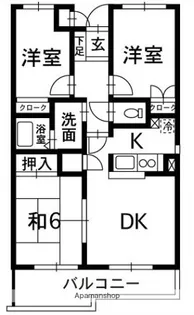 グリーンピア御幸【303号室】の間取り