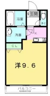 アウトゥール弓削【207号室】の間取り