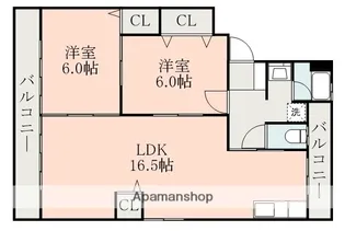 ラシュレ近見【3階】の間取り
