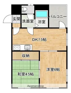 コアマンション熊高前【3階】の間取り