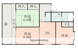 ガーデンパレス光陽【1階】の間取り