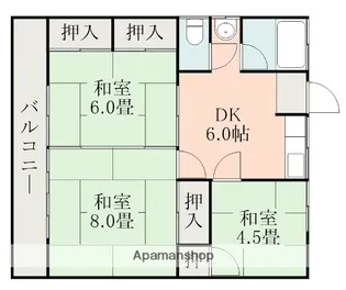 コーポサエキA【202号室】の間取り