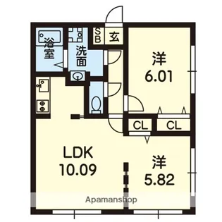 MODULOR熊本【2階】の間取り