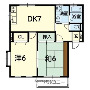 メゾンエスポワール【102号室号室】の間取り