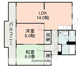 グローリーマンション【4階】の間取り