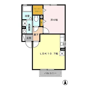 アクティブ A棟【2階】の間取り