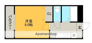 プランドール新外【6階】の間取り