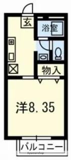 ビーライン・グローリー【201号室】の間取り