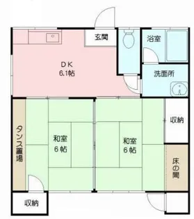 コーポサンライズ【2階】の間取り