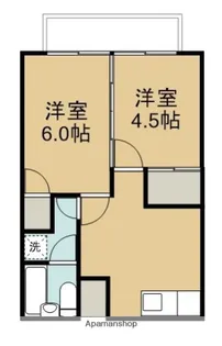 中山ビル【303号室】の間取り